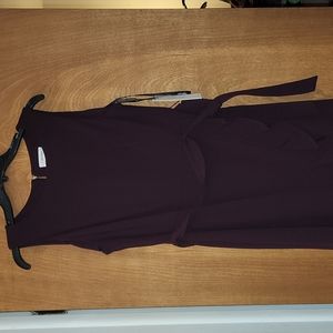 Calvin Klein Plum Wrap Sleeveless dress size 12